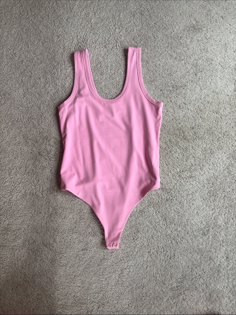 nuuds Pink Scoop Neck Bodysuit